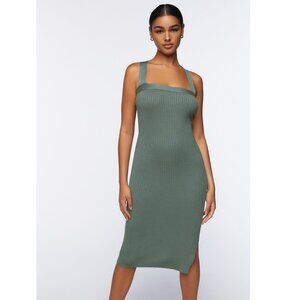 NWT Forever 21 Ribbed Crisscross Midi Dress